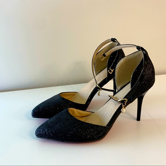 Glittered Black High Heels - Picture 1 of 1